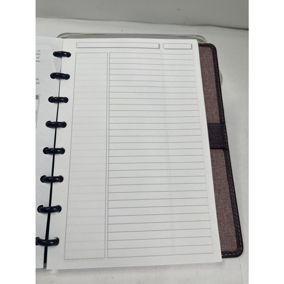 Levenger Circa Cordova Leather Foldover Notebook Junior Size New In Box - Picture 13 of 16